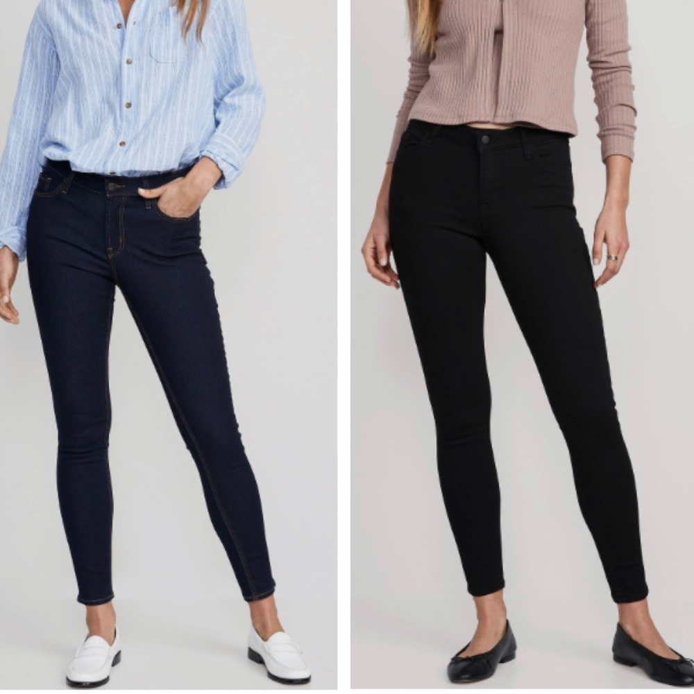 *BUNDLE OF 2* OLD NAVY Super Skinny Mid Rise Jeans Size 6